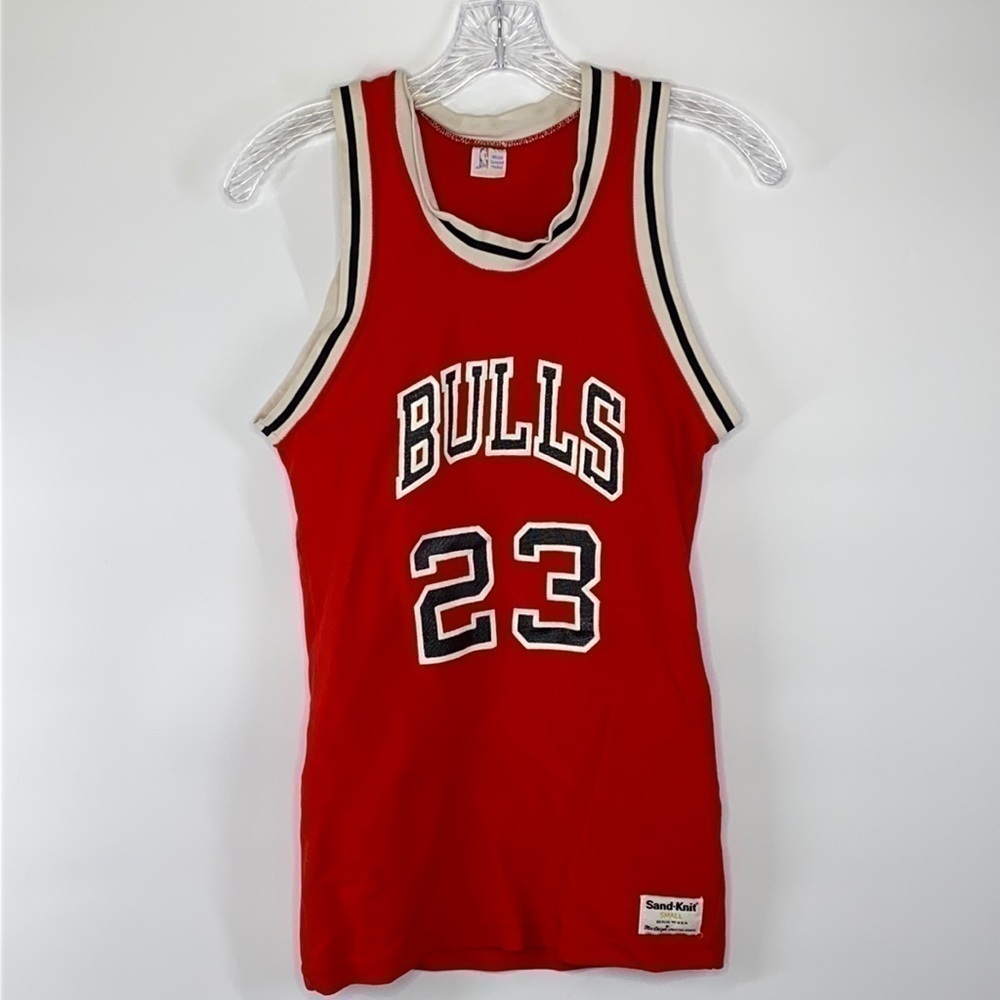 Vintage 80s MacGregor Sand Knit Chicago Bulls Michael Jordan NBA Jersey